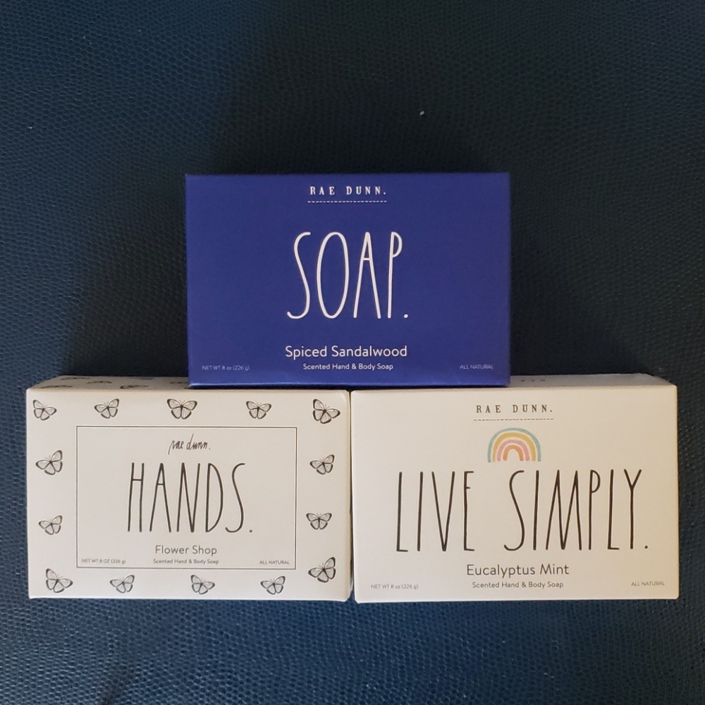Rae Dunn Set of 3 Bar Soaps
